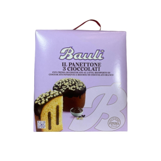 Panettone Bauli 3 cioccolati 750gr