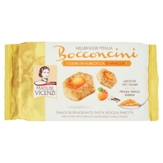 Foietaj Matilde Vicenzi "Bocconcini" cu crema de caise si vanilie 90gr